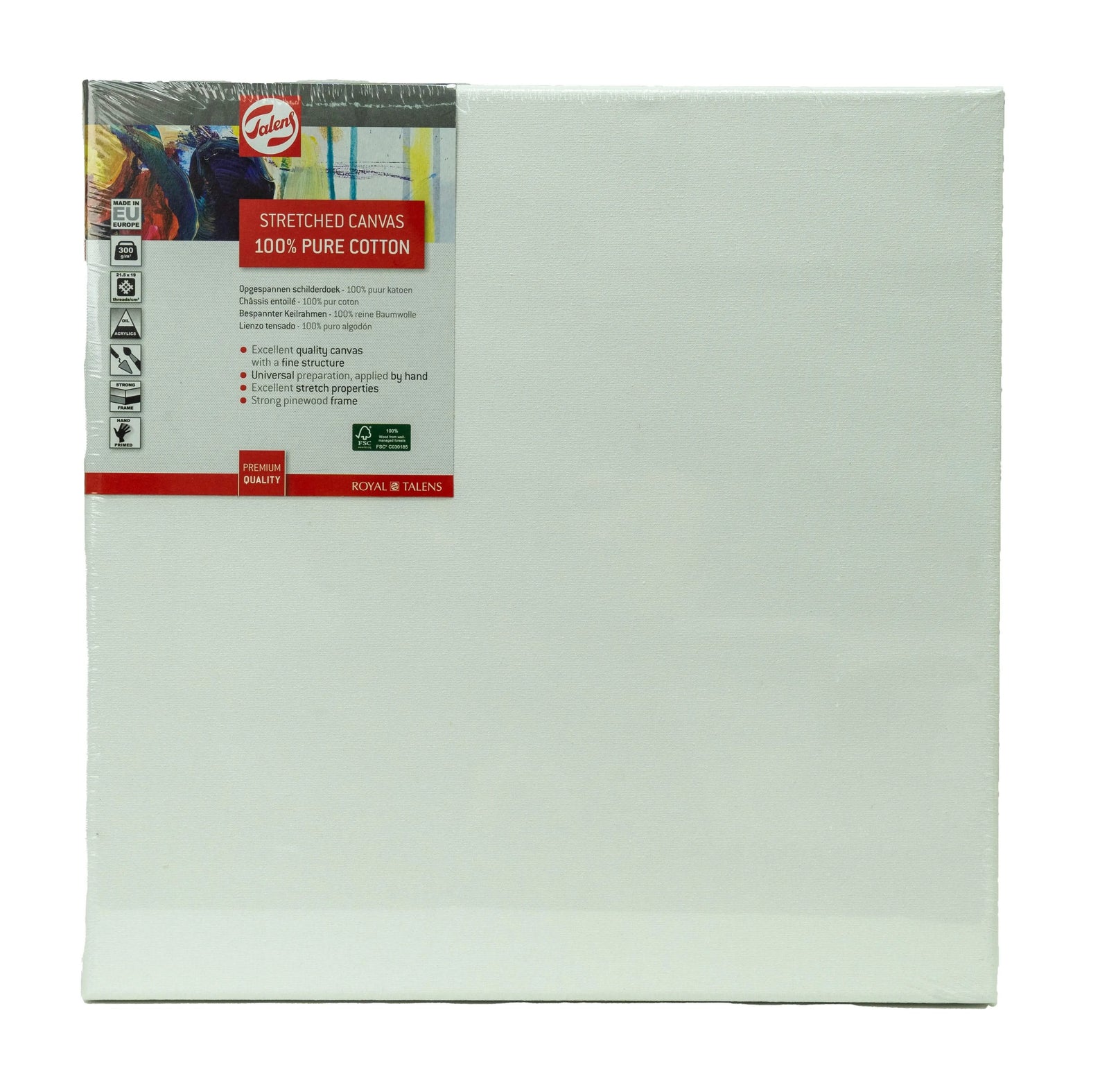Talens Bespannter Keilrahmen Baumwolle 40 x 40 cm Trio-Set - Kidis Art