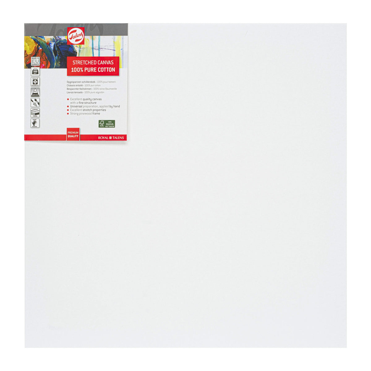 Talens Bespannter Keilrahmen Baumwolle 50 x 50 cm - Kidis Art