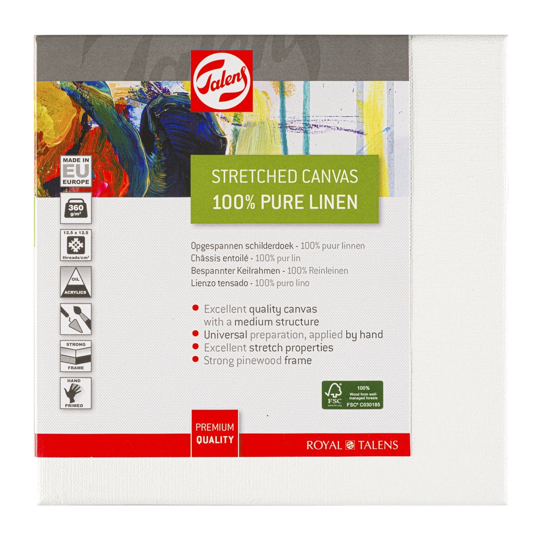 Talens Bespannter Keilrahmen Leinen 20 x 20 cm