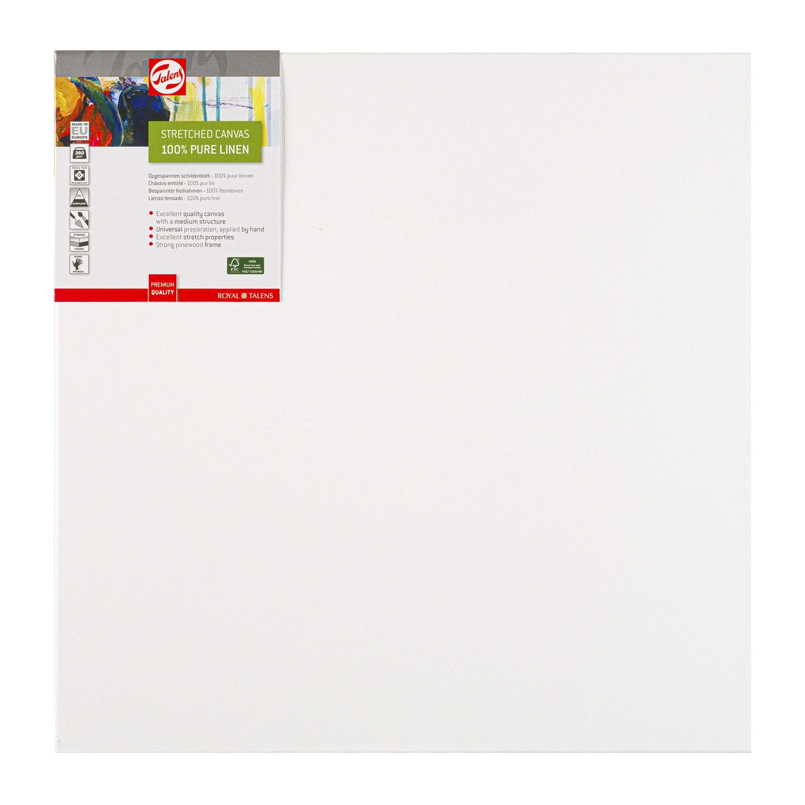 Talens Bespannter Keilrahmen Leinen 50 x 50 cm - Kidis Art