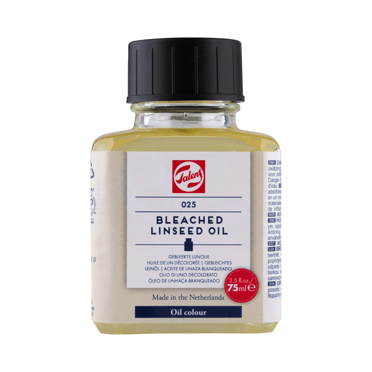 Talens Gebleichtes Leinöl 025 Flasche 75 ml - Kidis Art