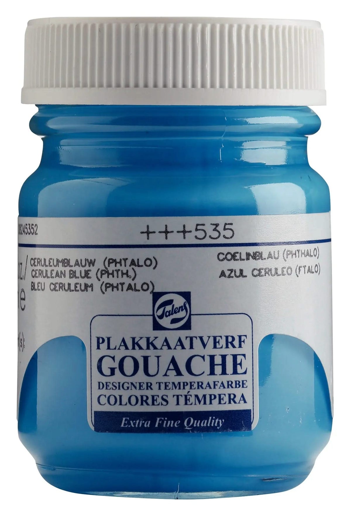 Talens Gouache Extra Fine Quality Flasche 50 ml Cölinblau (Phthalo) 535 - Kidis Art
