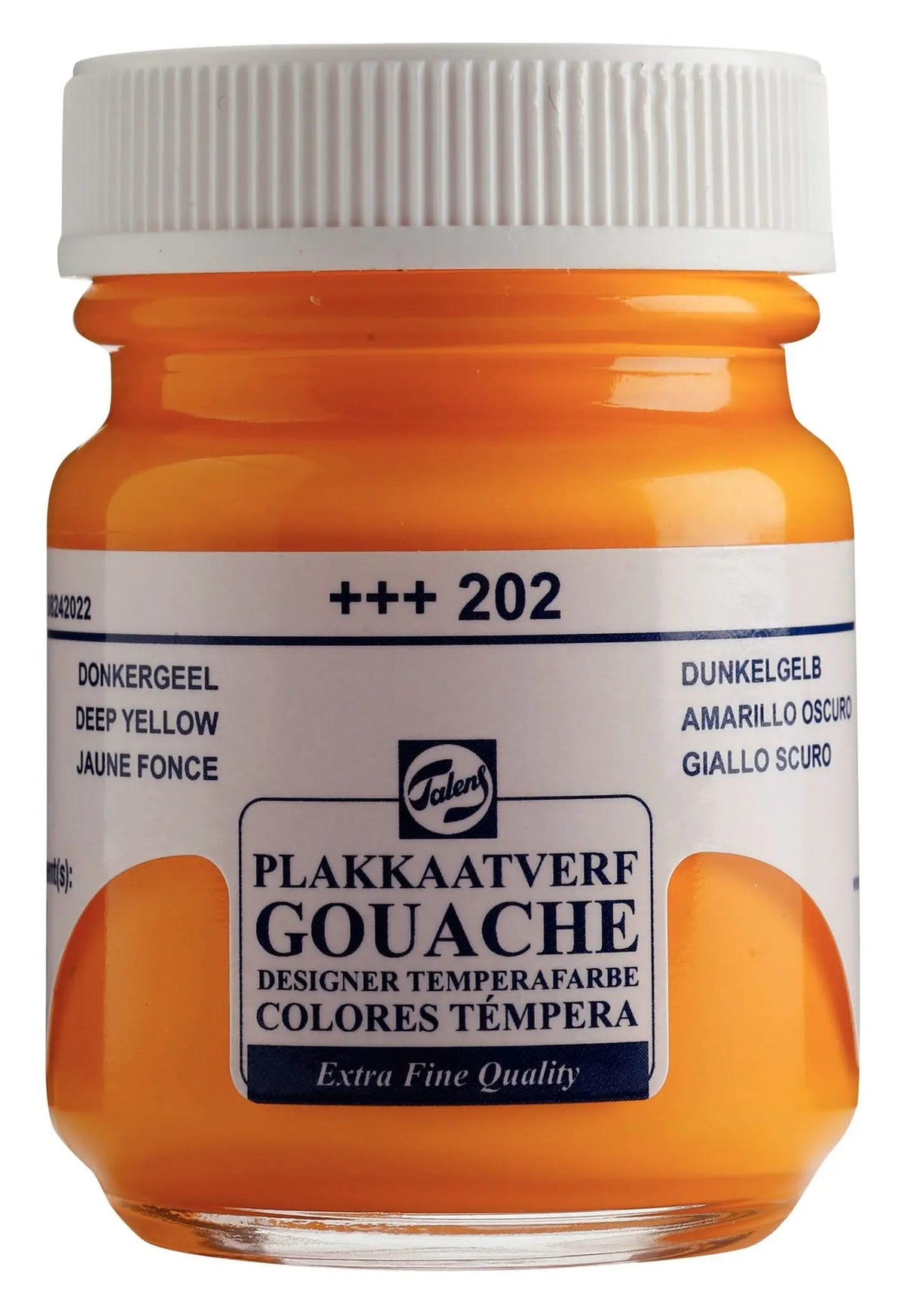 Talens Gouache Extra Fine Quality Flasche 50 ml Dunkelgelb 202 - Kidis Art
