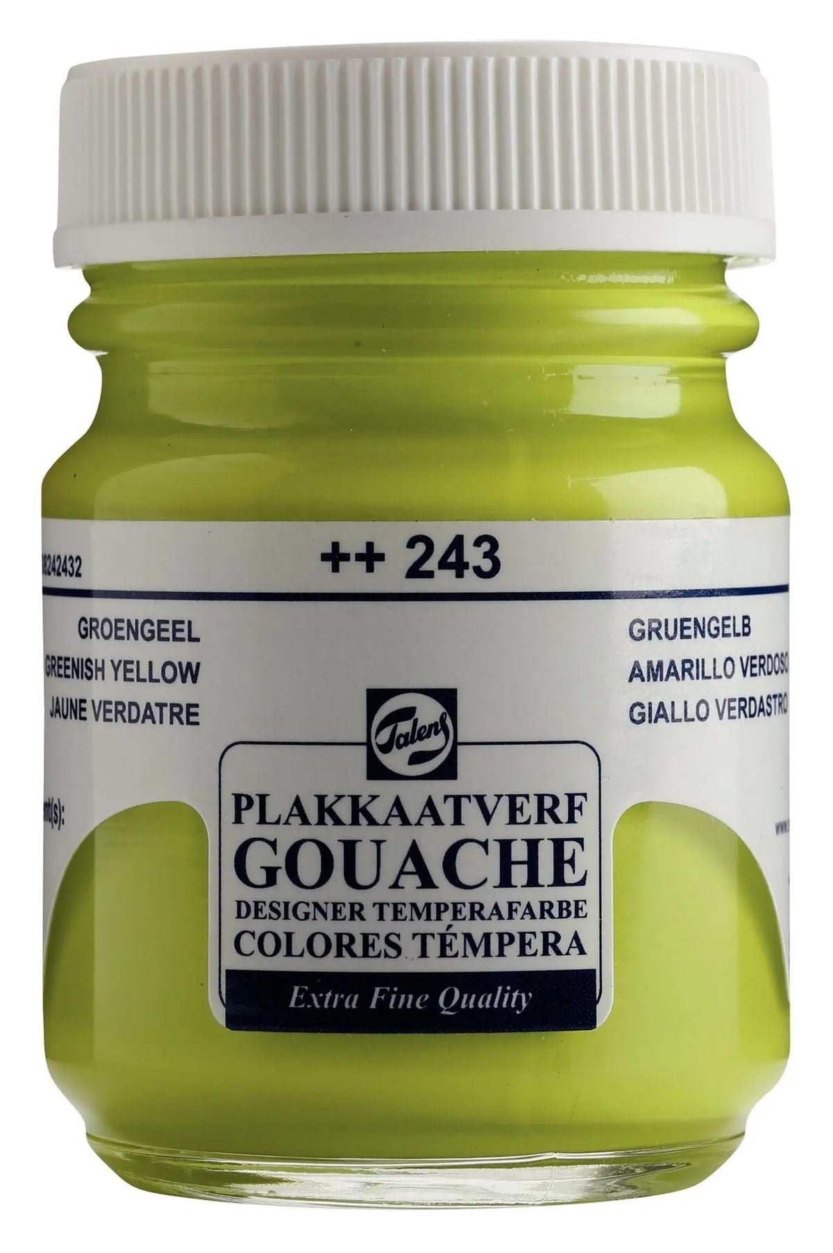 Talens Gouache Extra Fine Quality Flasche 50 ml Grüngelb 243 - Kidis Art