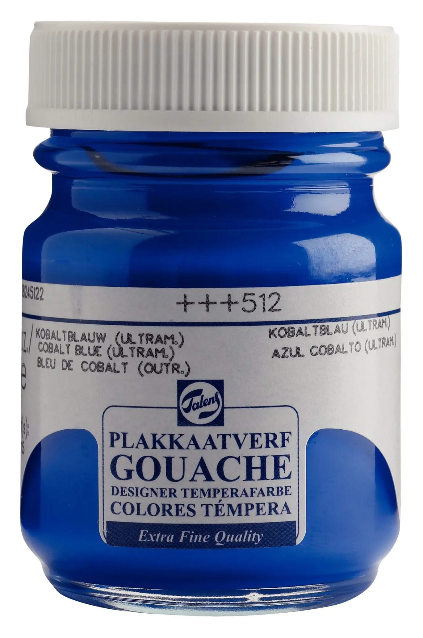 Talens Gouache Extra Fine Quality Flasche 50 ml Kobaltblau (Ultramarin) 512 - Kidis Art