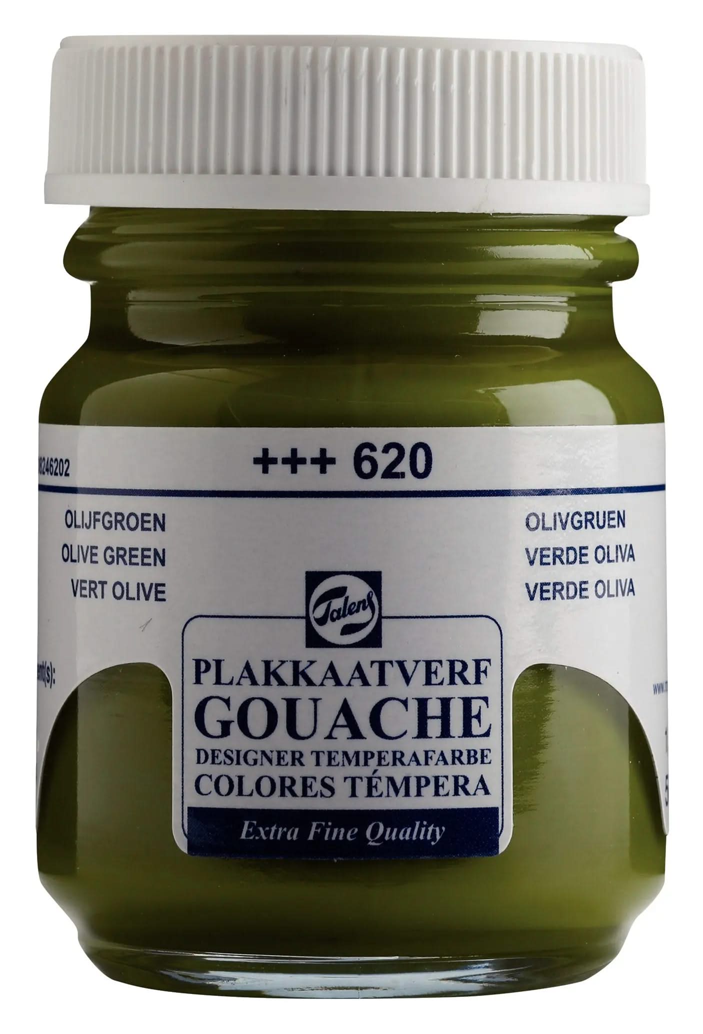 Talens Gouache Extra Fine Quality Flasche 50 ml Olivgrün 620 - Kidis Art