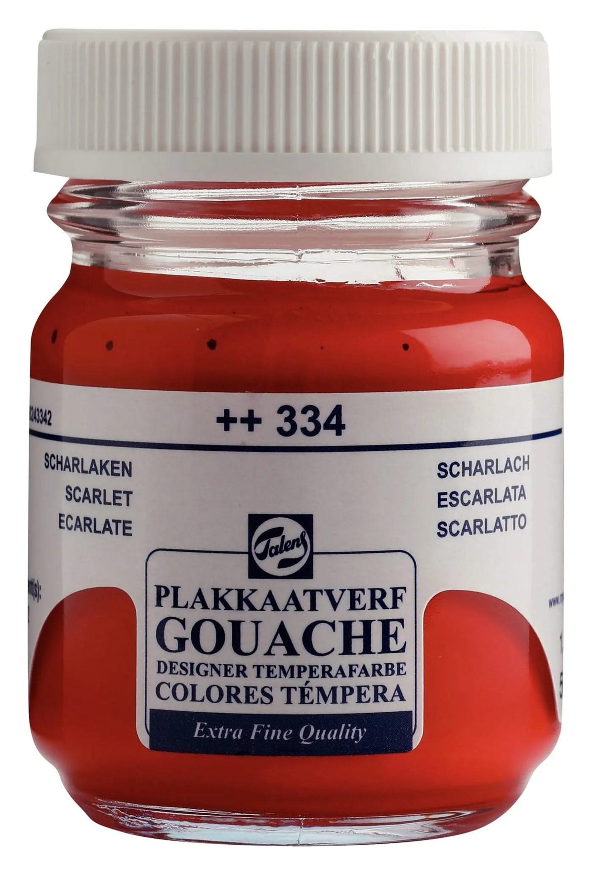 Talens Gouache Extra Fine Quality Flasche 50 ml Scharlach 334 - Kidis Art