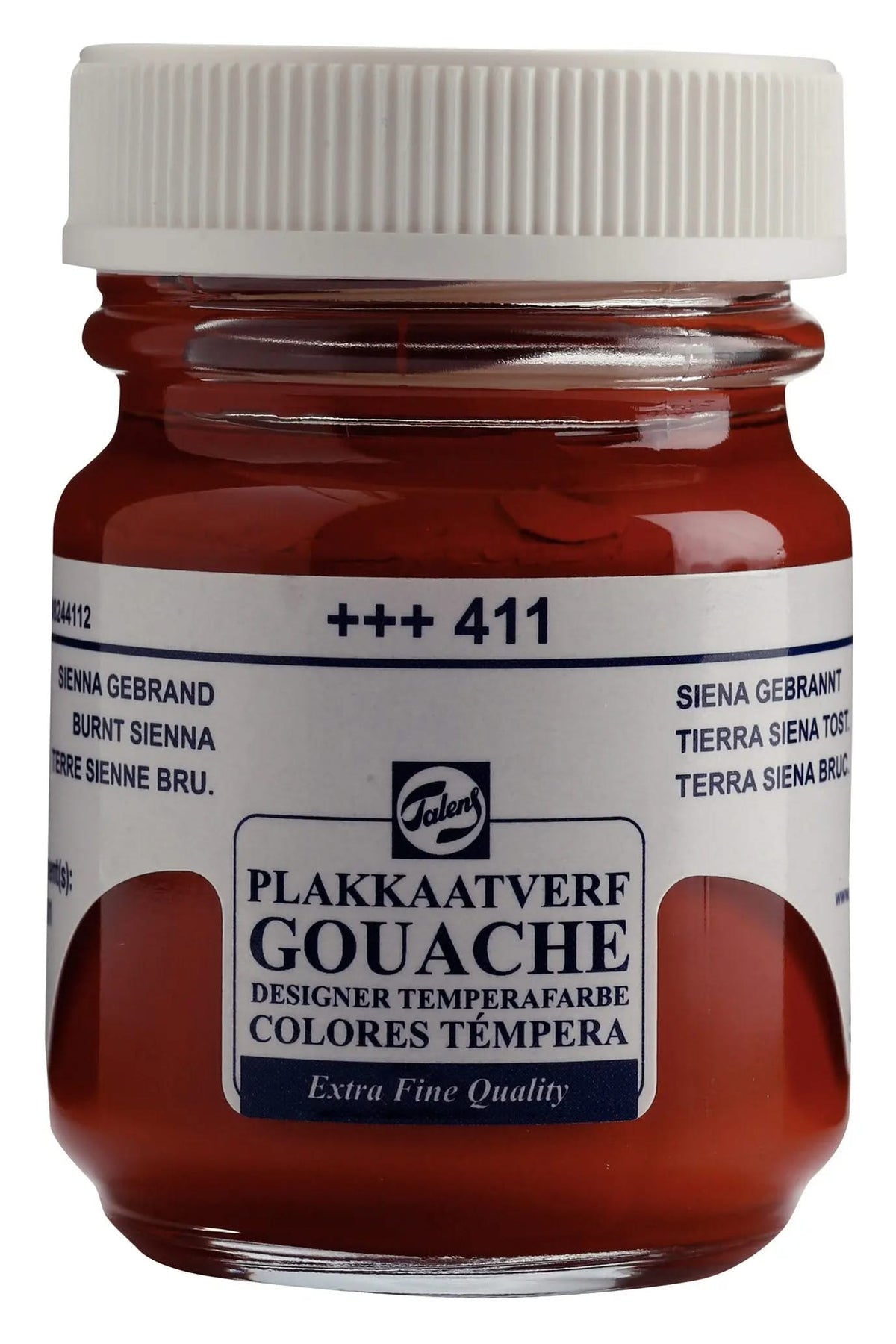Talens Gouache Extra Fine Quality Flasche 50 ml Siena Gebrannt 411 - Kidis Art