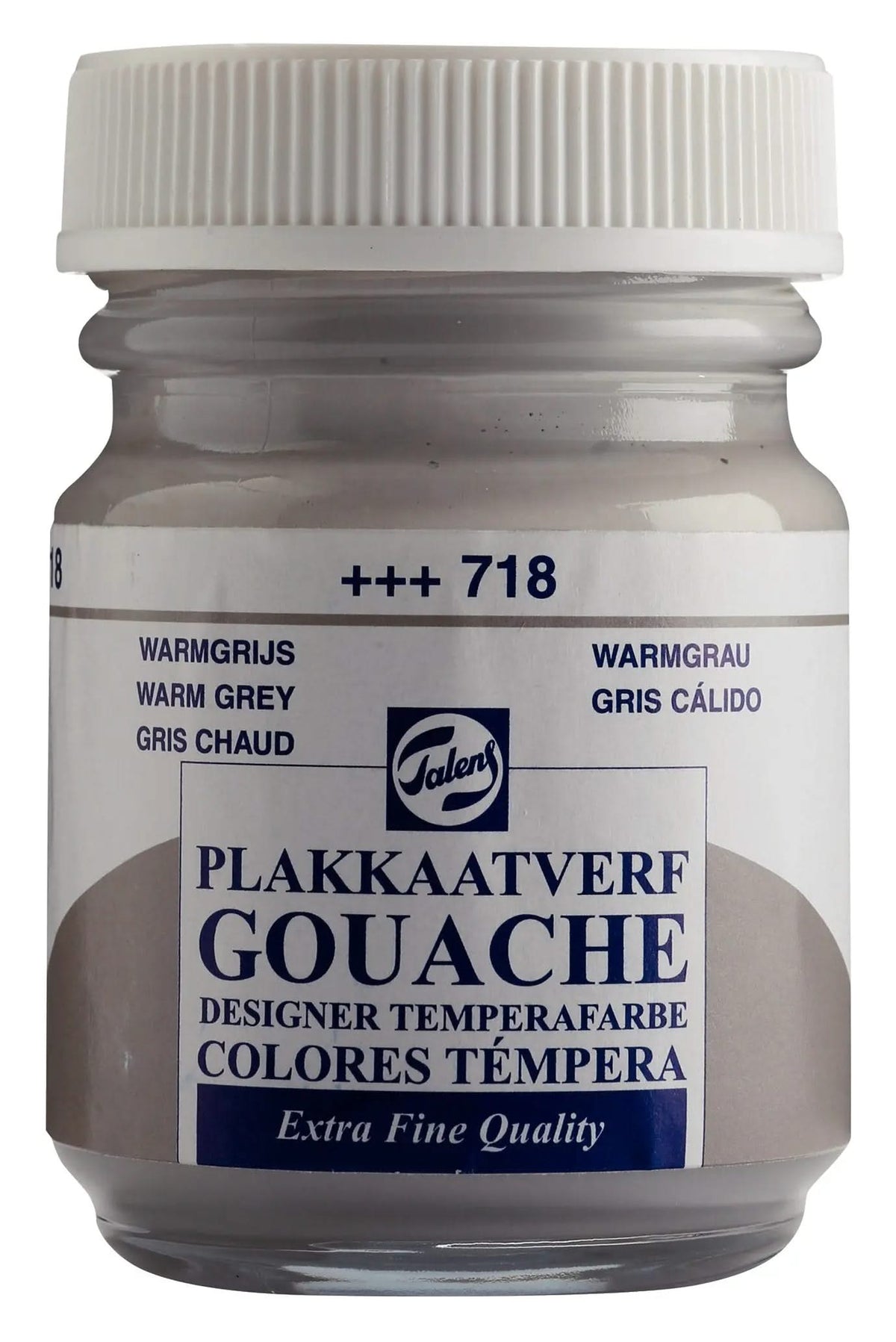 Talens Gouache Extra Fine Quality Flasche 50 ml Warmgrau 718 - Kidis Art