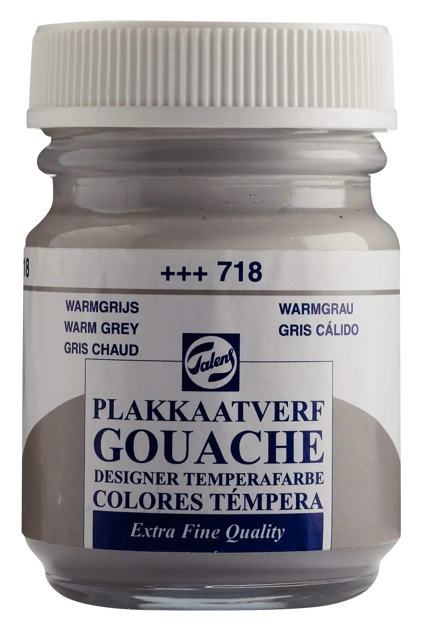 Talens Gouache Extra Fine Quality Flasche 50 ml Warmgrau 718 - Kidis Art