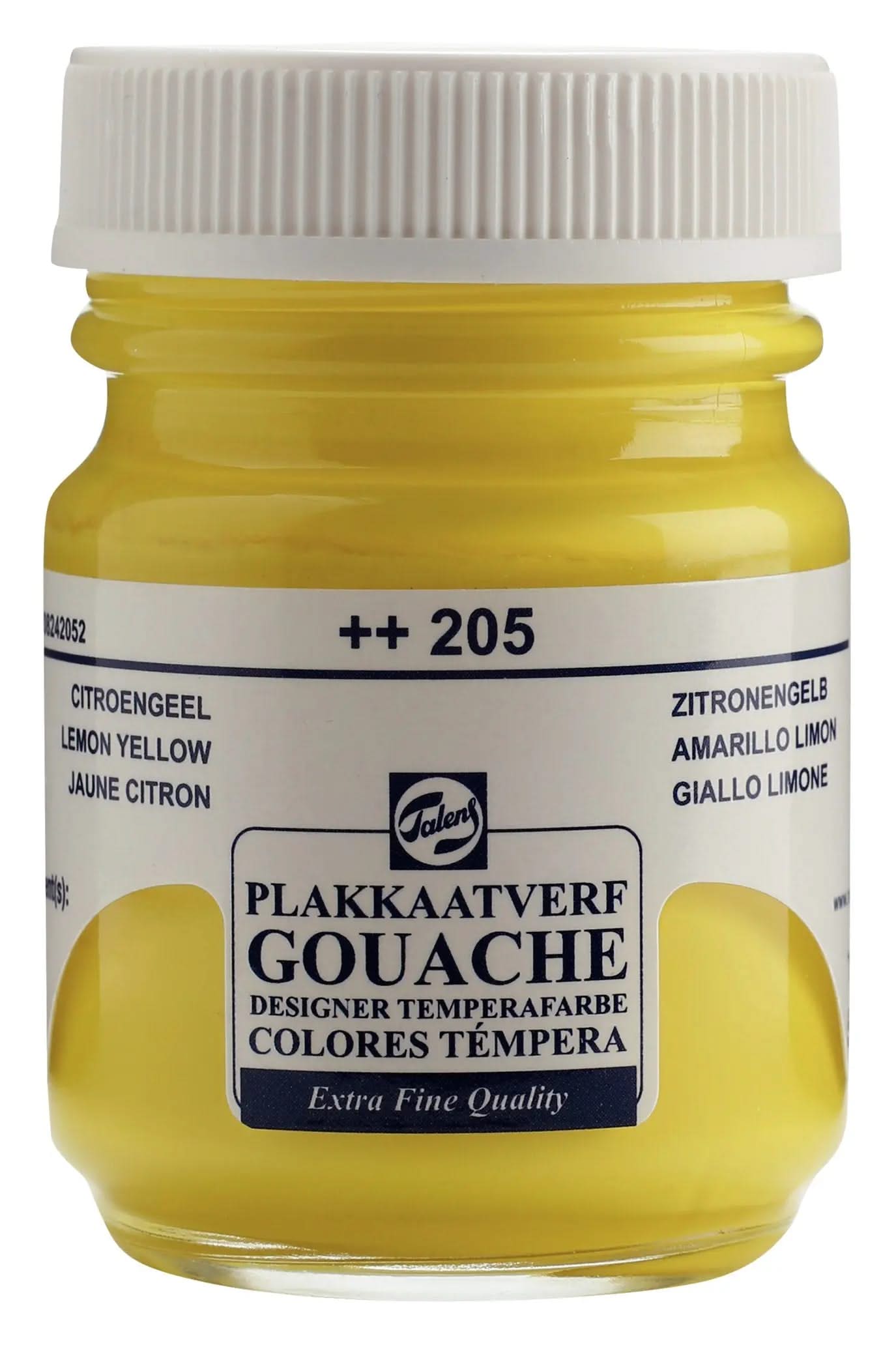 Talens Gouache Extra Fine Quality Flasche 50 ml Zitronengelb (Primär) 205 - Kidis Art
