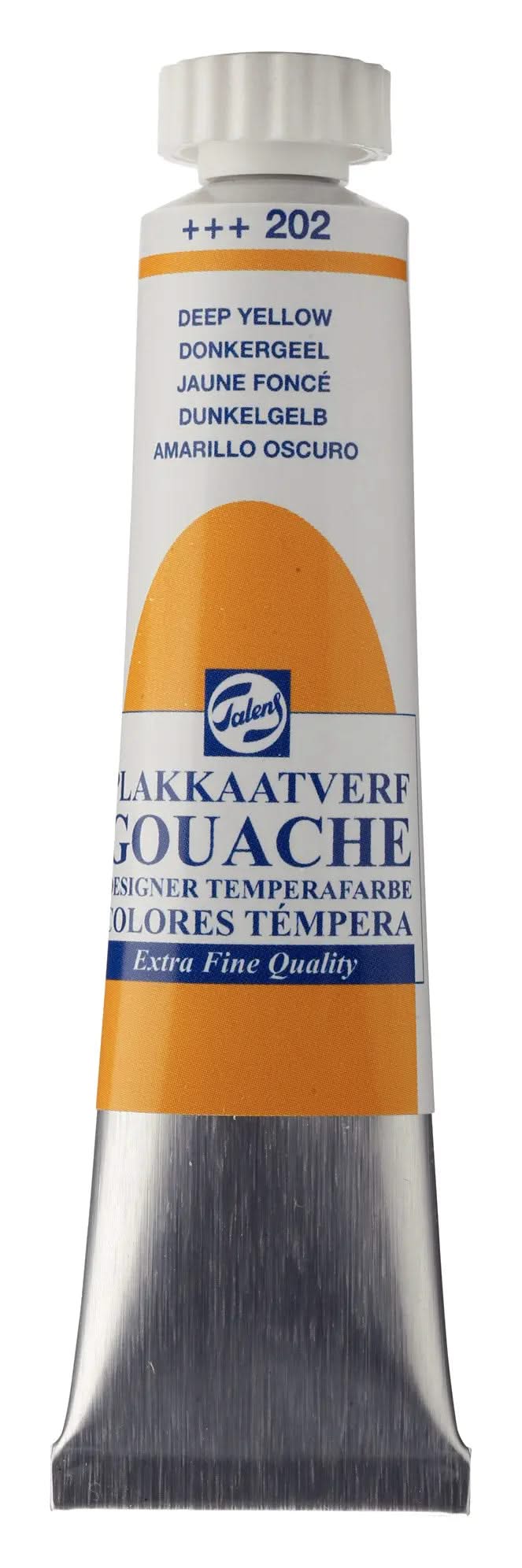 Talens Gouache Extra Fine Quality Tube 20 ml Dunkelgelb 202 - Kidis Art