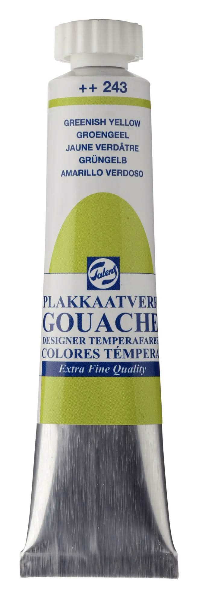 Talens Gouache Extra Fine Quality Tube 20 ml Grüngelb 243 - Kidis Art