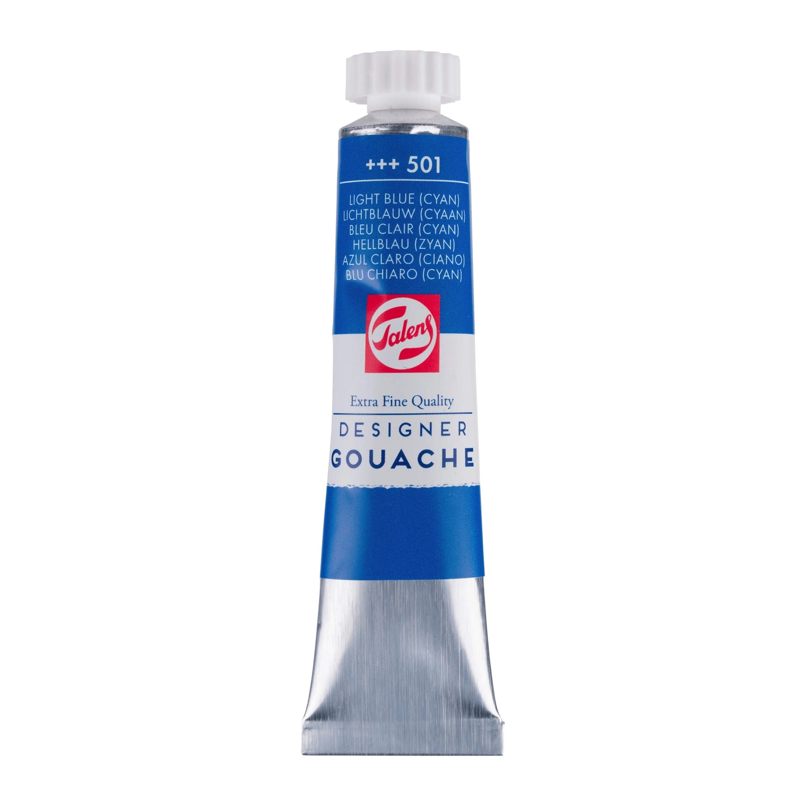 Talens Gouache Extra Fine Quality Tube 20 ml Hellblau (Zyan) 501 - Kidis Art