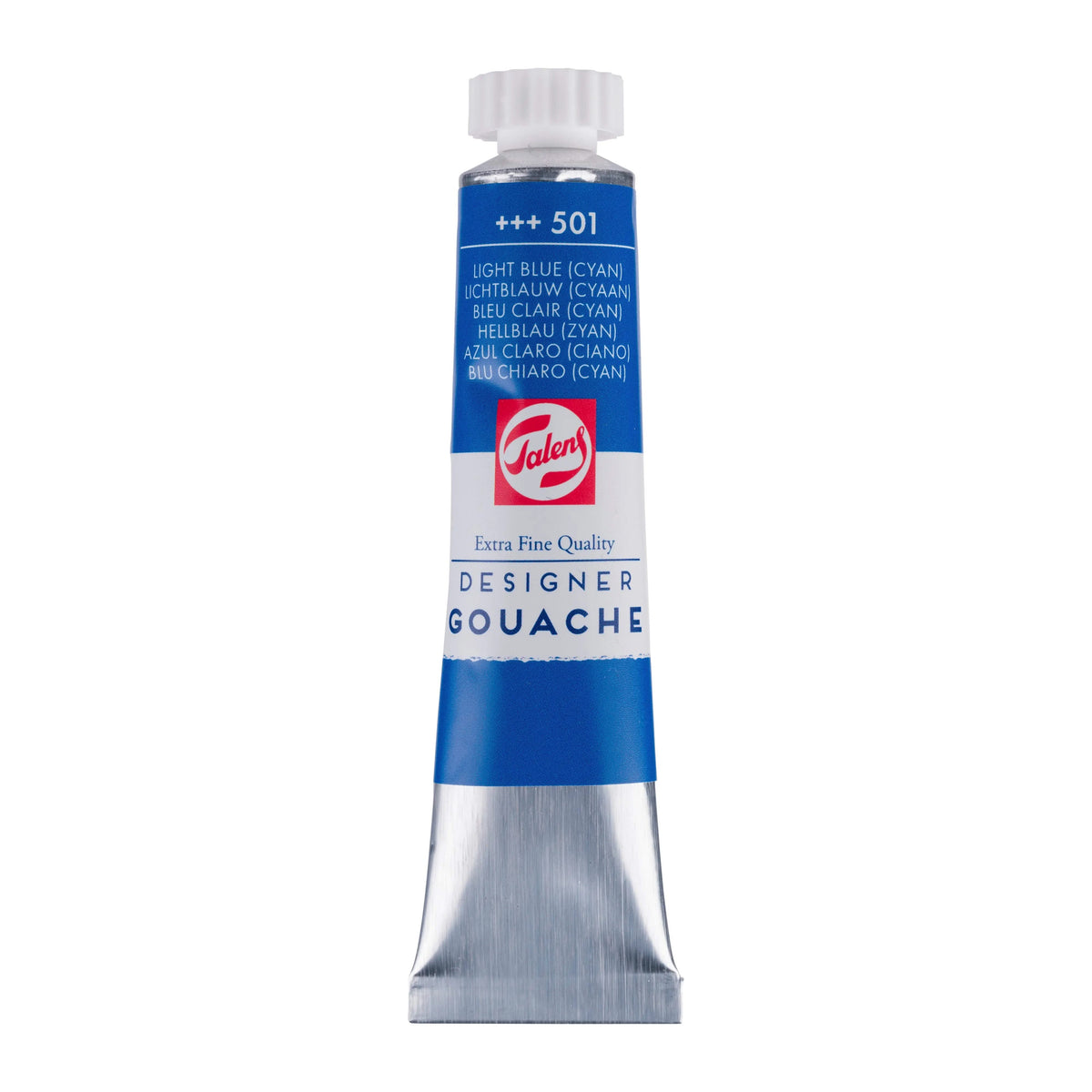 Talens Gouache Extra Fine Quality Tube 20 ml Hellblau (Zyan) 501 - Kidis Art
