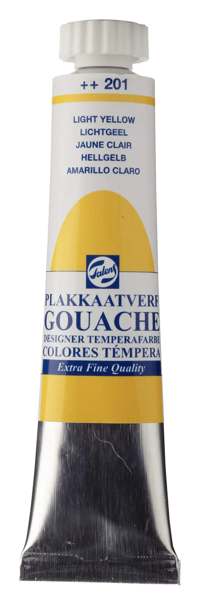 Talens Gouache Extra Fine Quality Tube 20 ml Hellgelb 201 - Kidis Art