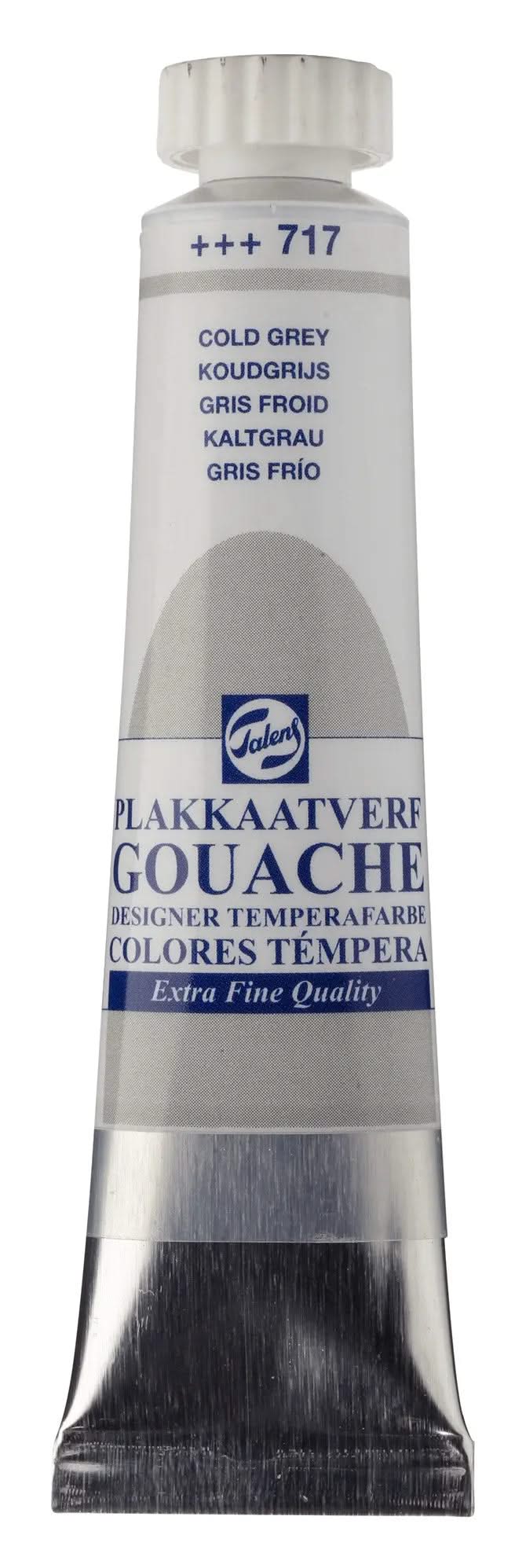 Talens Gouache Extra Fine Quality Tube 20 ml Kaltgrau 717 - Kidis Art