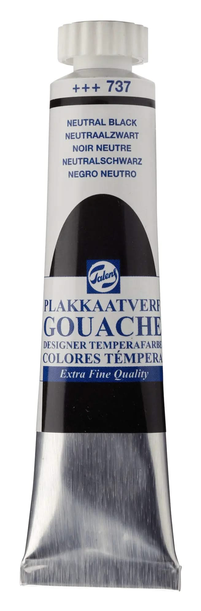 Talens Gouache Extra Fine Quality Tube 20 ml Neutralschwarz 737 - Kidis Art