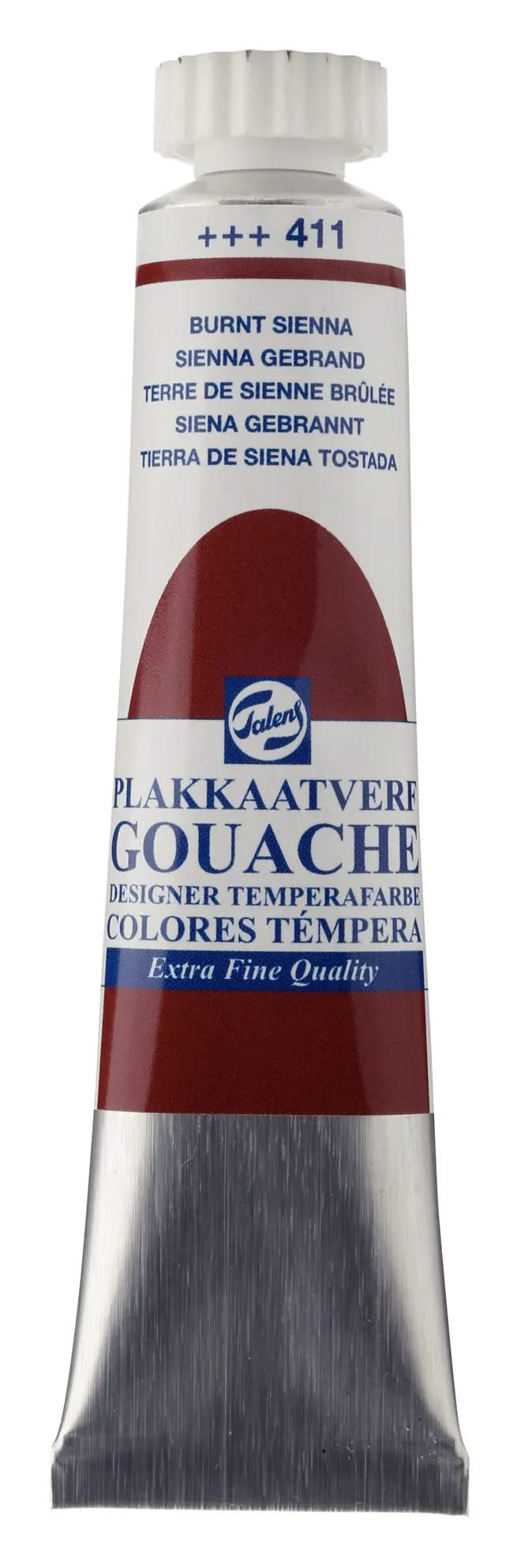 Talens Gouache Extra Fine Quality Tube 20 ml Siena Gebrannt 411 - Kidis Art