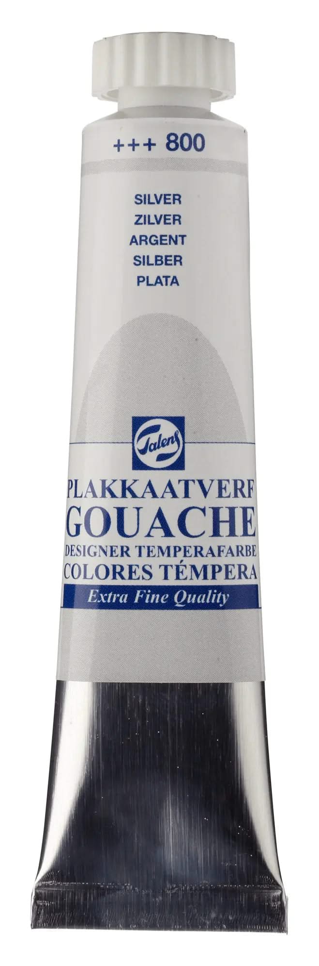 Talens Gouache Extra Fine Quality Tube 20 ml Silber 800 - Kidis Art
