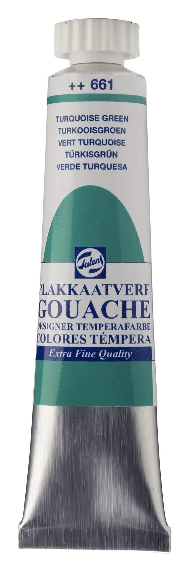 Talens Gouache Extra Fine Quality Tube 20 ml Türkisgrün 661 - Kidis Art