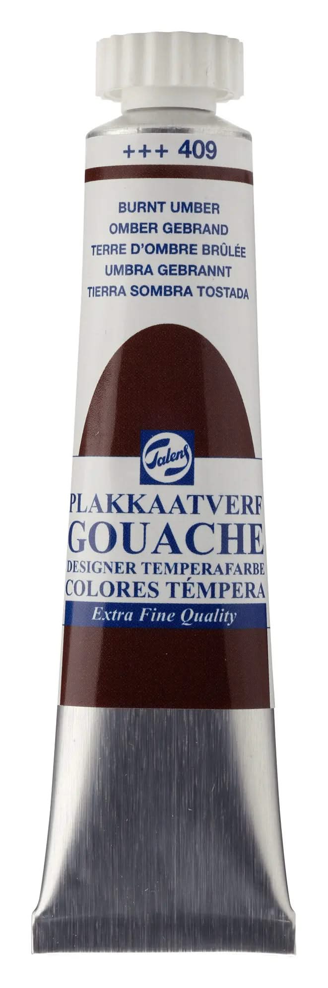 Talens Gouache Extra Fine Quality Tube 20 ml Umbra Gebrannt 409 - Kidis Art