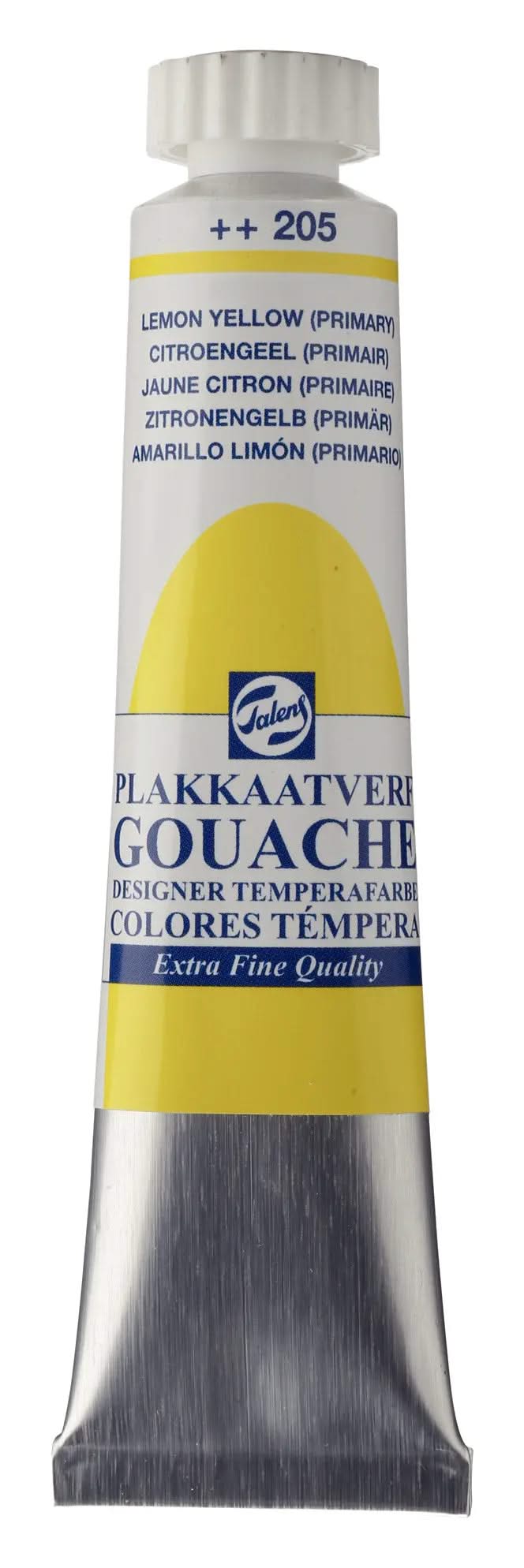 Talens Gouache Extra Fine Quality Tube 20 ml Zitronengelb (Primär) 205 - Kidis Art