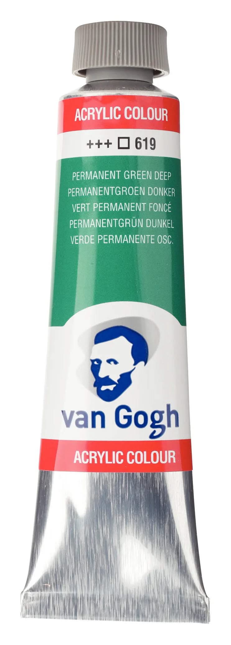 Van Gogh Acrylfarbe Tube 40 ml Permanentgrün Dunkel 619 - Kidis Art