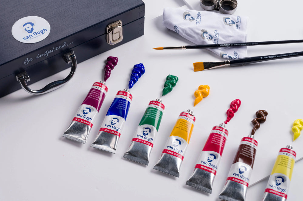 Van Gogh Acrylfarben-Starterbox XL | 12 x 40 ml + Zubehör Van Gogh