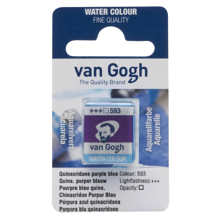 Van Gogh Aquarellfarbe Näpfchen Chinacridonpurpur Blau 593