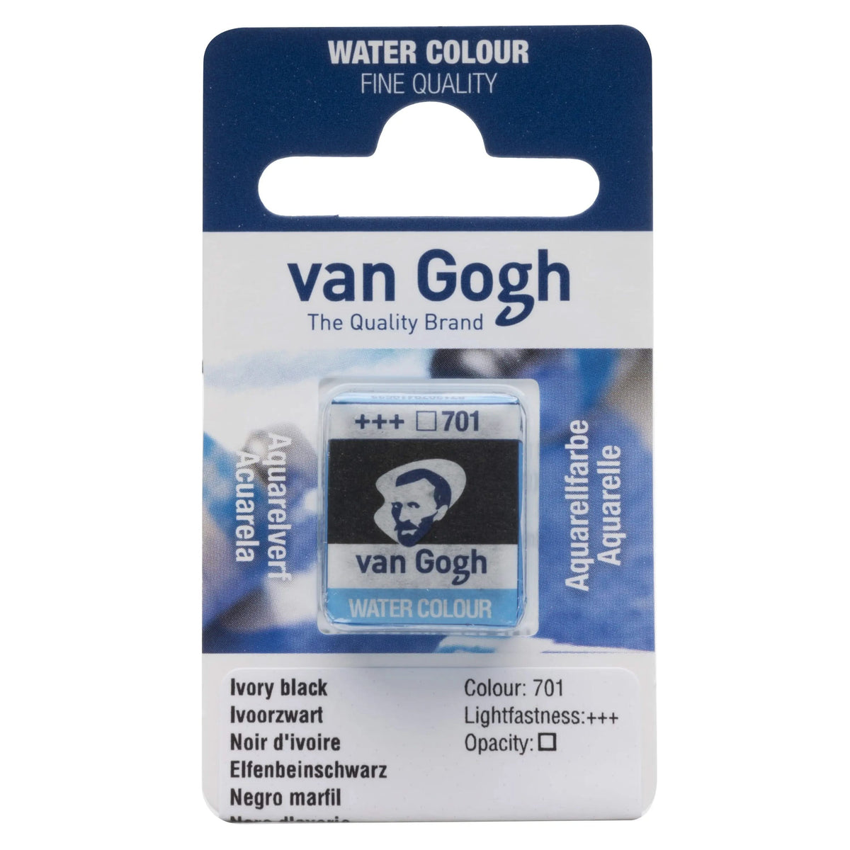 Van Gogh Aquarellfarbe Näpfchen Elfenbeinschwarz 701 - Kidis Art