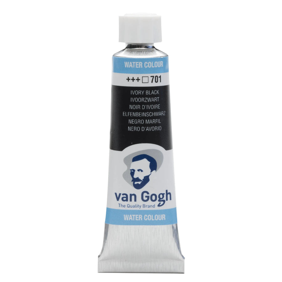 Van Gogh Aquarellfarbe Tube 10 ml Elfenbeinschwarz 701