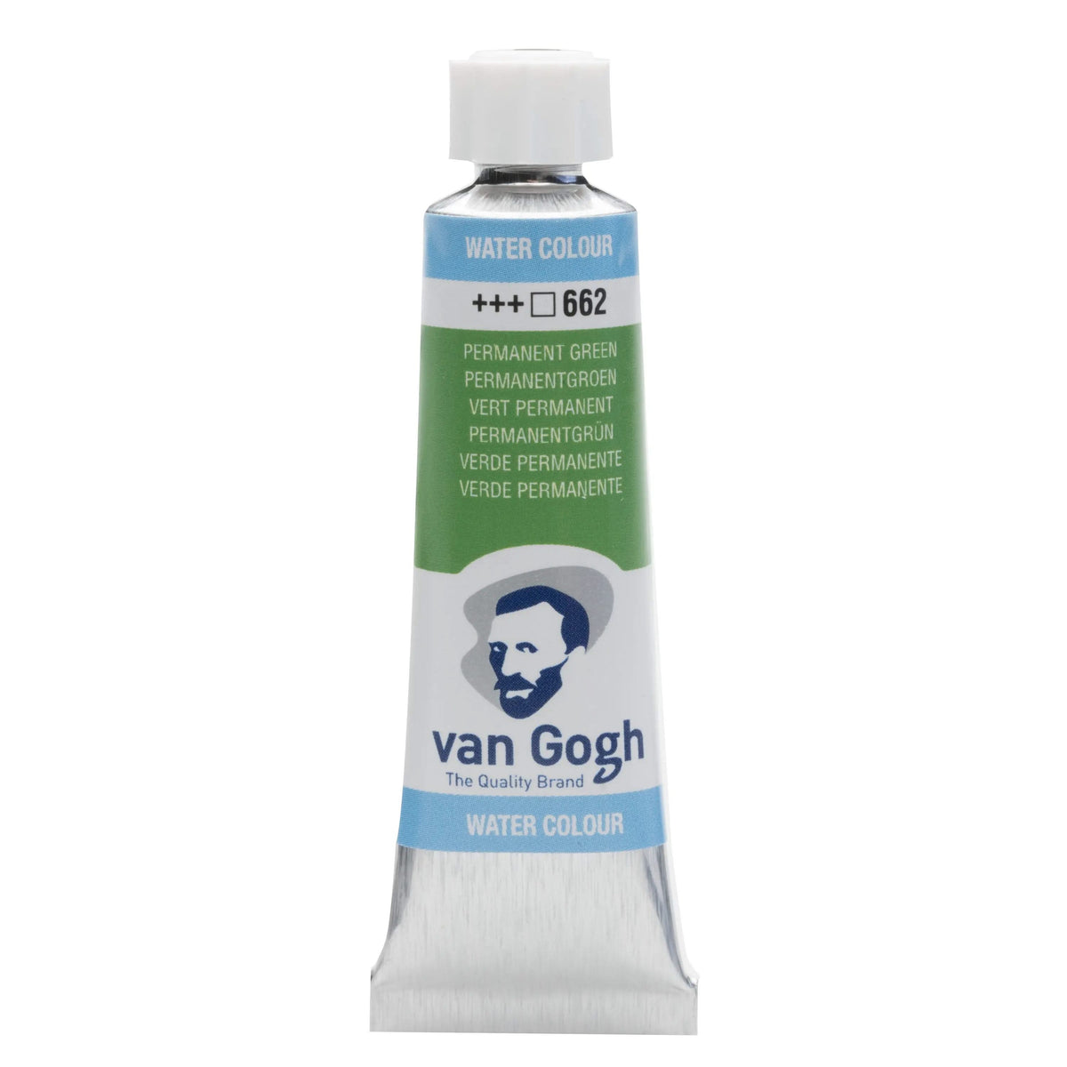 Van Gogh Aquarellfarbe Tube 10 ml Permanentgrün 662 - Kidis Art