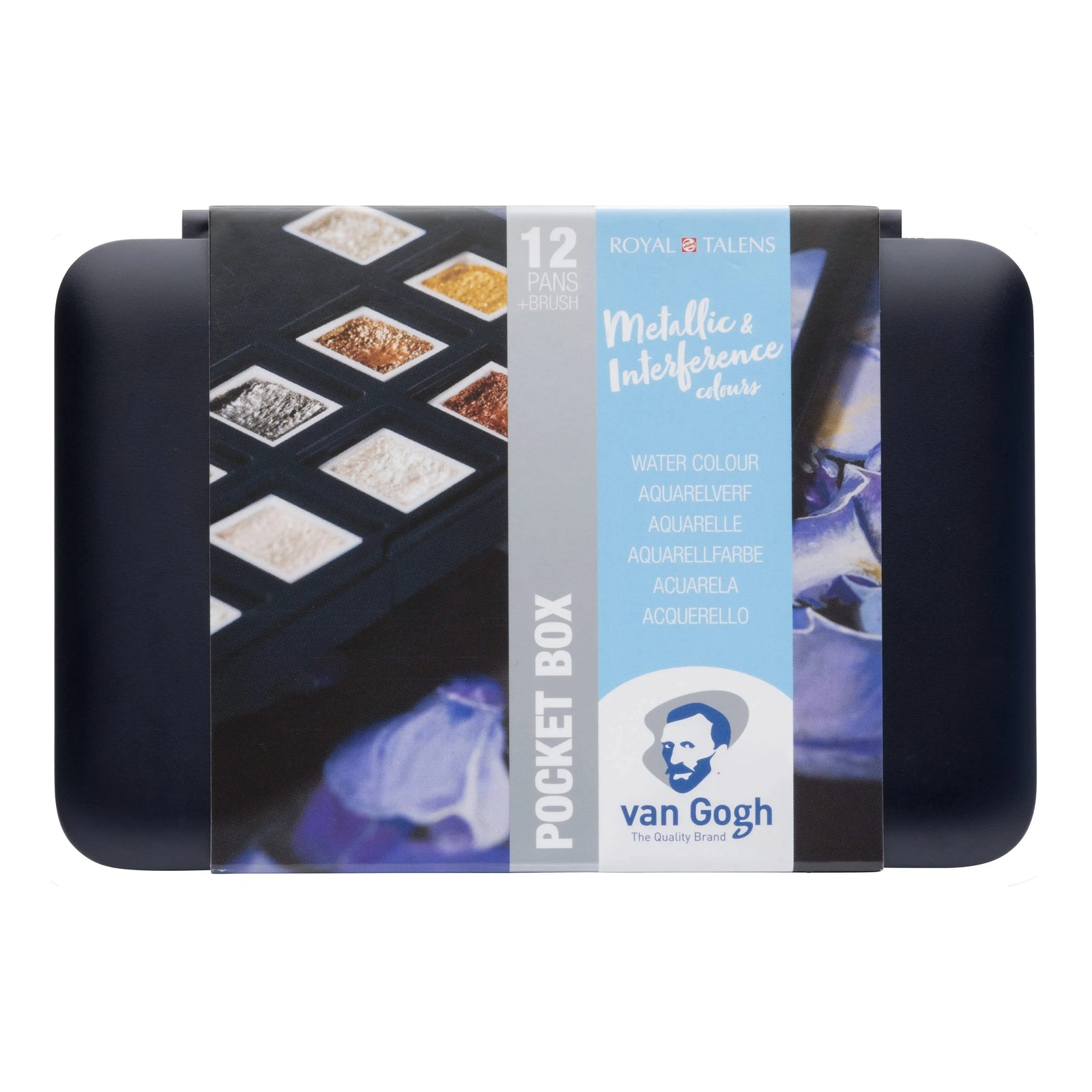 Van Gogh Aquarellfarbkasten Spezialfarben mit 12 Farben in halbe Näpfchen - Kidis Art