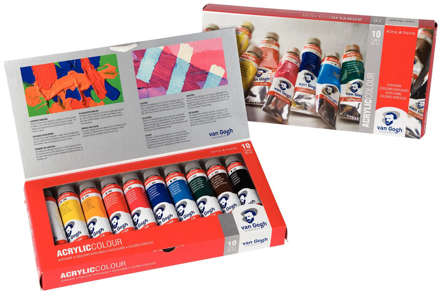 Van Gogh Basis-Set Acrylfarbe mit 10 Farben in 40 ml-Tuben