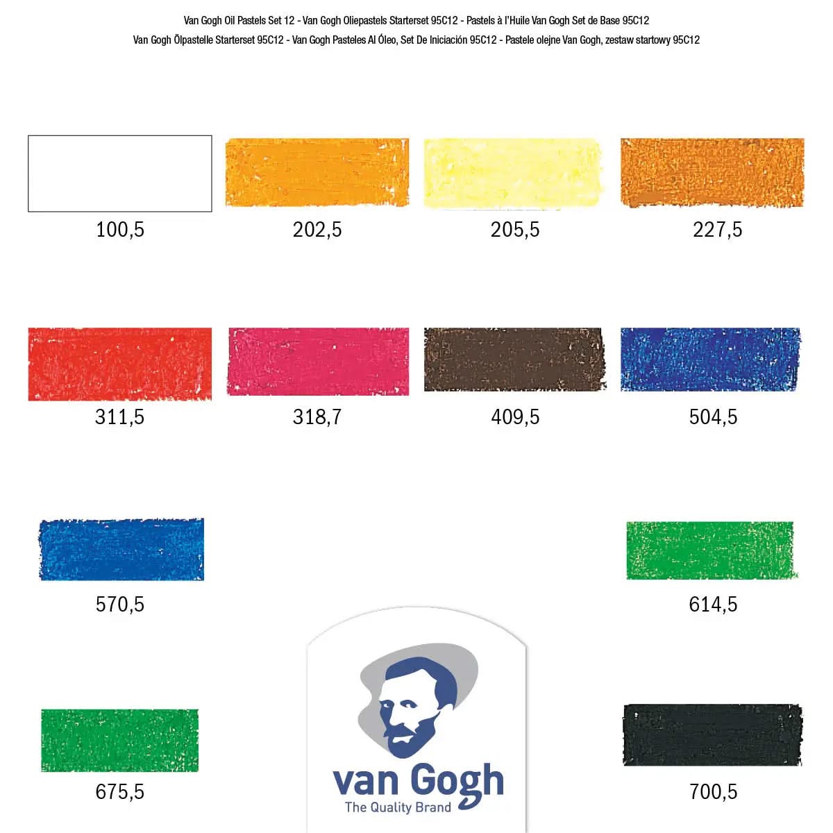 Van Gogh Starter-Set Öl-Pastelle mit 12 Farben - Kidis Art