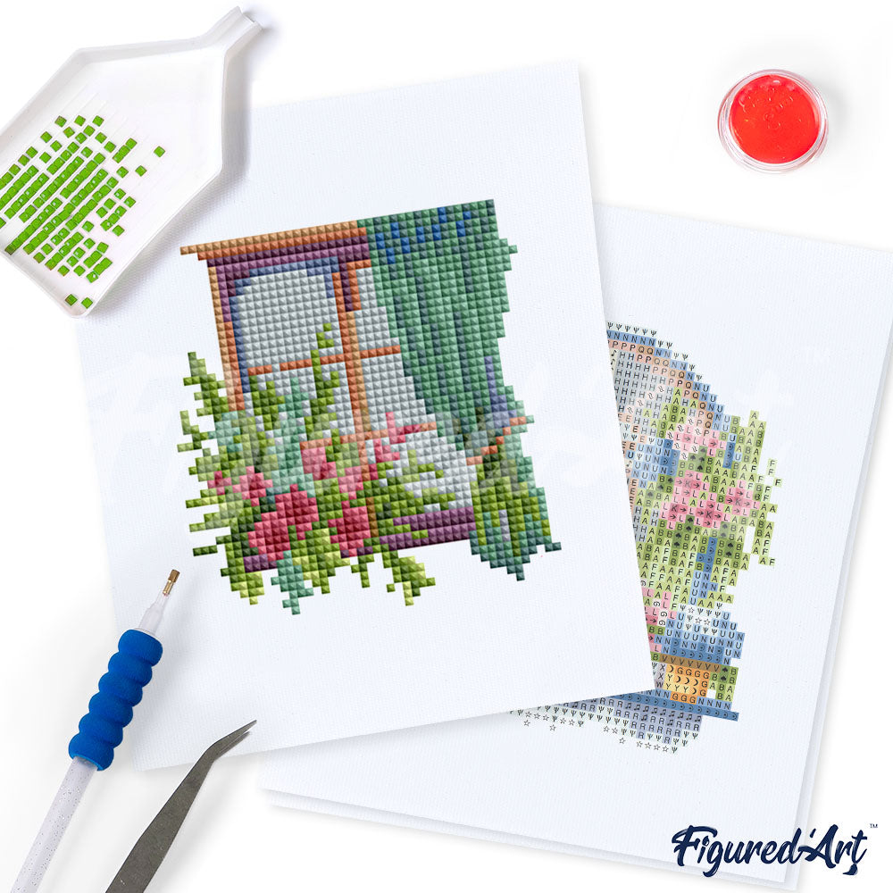 Mini-Serie Diamond Painting – Fenster - Kidis Art