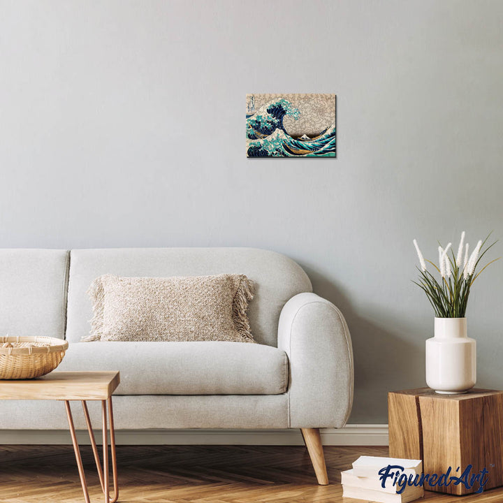 Holzpuzzle 2D Design – Die große Welle vor Kanagawa von Hokusai