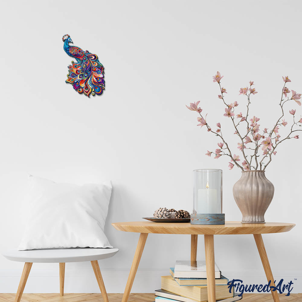 Holzpuzzle 2D Design – Pfau