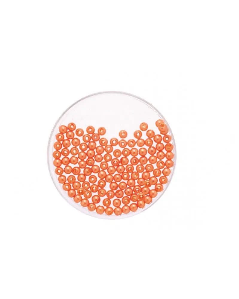 Wachsperlen orange 4mm 100St - Kidis Art