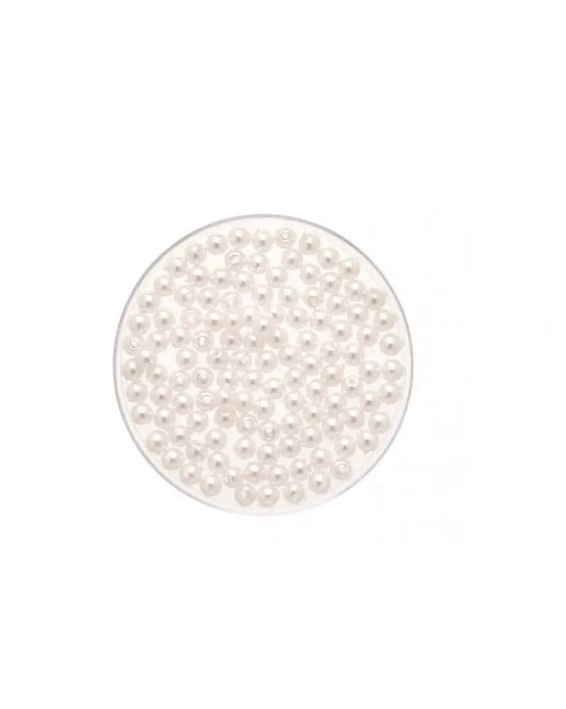 Wachsperlen weiss 6mm 60St - Kidis Art