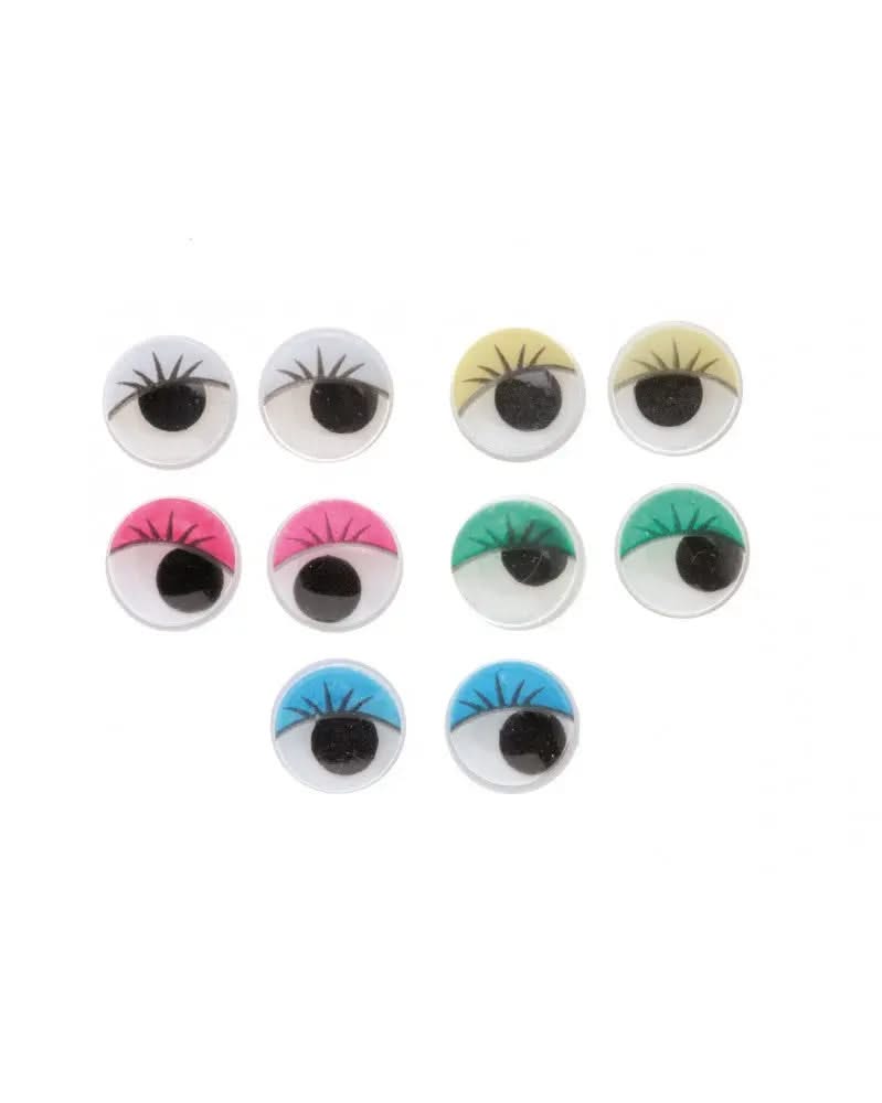 Wackelaugen m.Wimp. 10mm 10St - Kidis Art