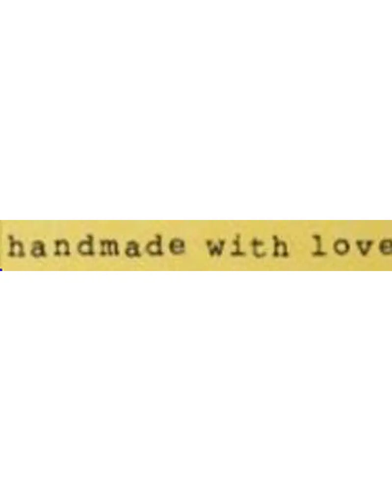 Washi-Tape 15mmx10m gelb, mit handmade with love