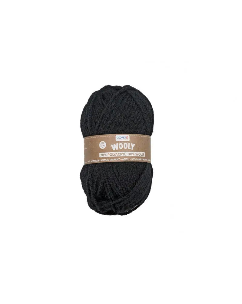 Wooly 70% Acryl/30% Wolle, 50g, schwarz