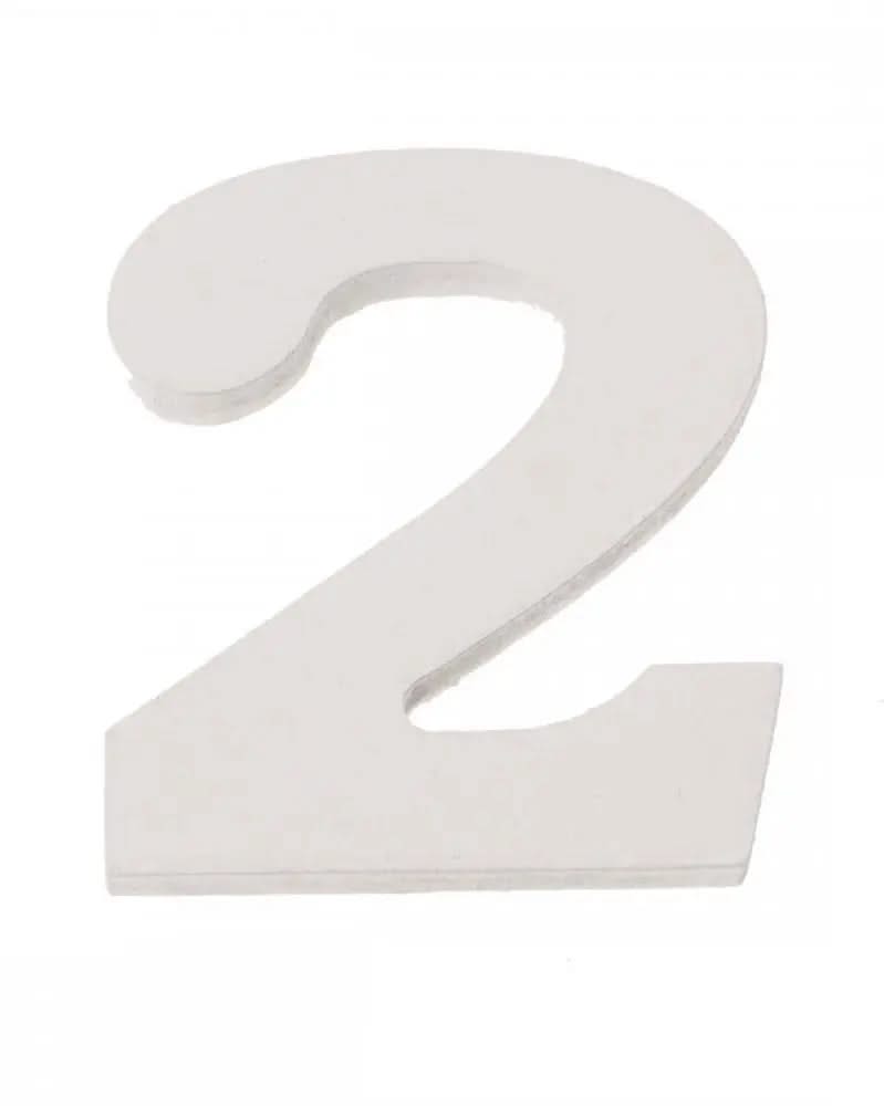 Zahl 2 MDF 5,5x0,9cm 1St - Kidis Art