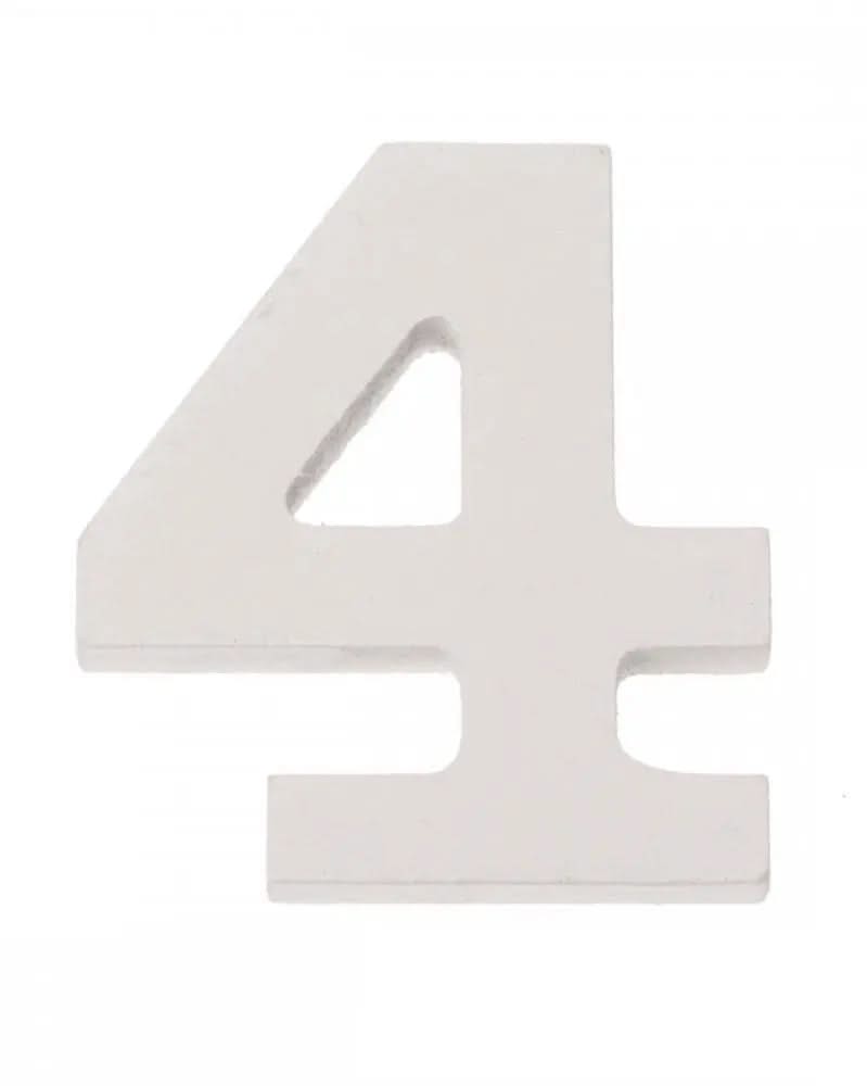 Zahl 4 MDF 5,5x0,9cm 1St - Kidis Art