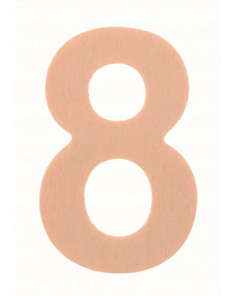 Zahl "8" 6cm Pappel FSC