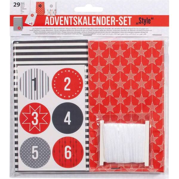 Adventskalender-Set Style 24 lebensmittelechte Tüten - Kidis Art