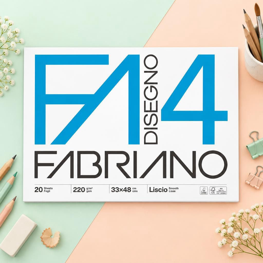 Generiert: [af76ac75-a1e6-4a5c-8785-3e9397b11fdb] Hauptbild – Fabriano Disegno 4 Block - 33 x 48 cm - 220g - 20 Blatt