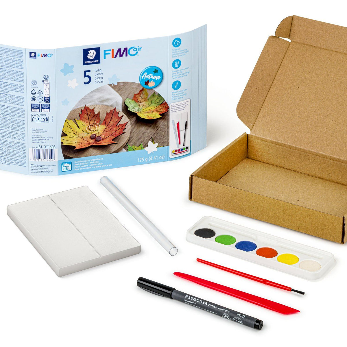 FIMO AIR® Modelierset "Herbstblätter" 5-Teilig - Kidis Art